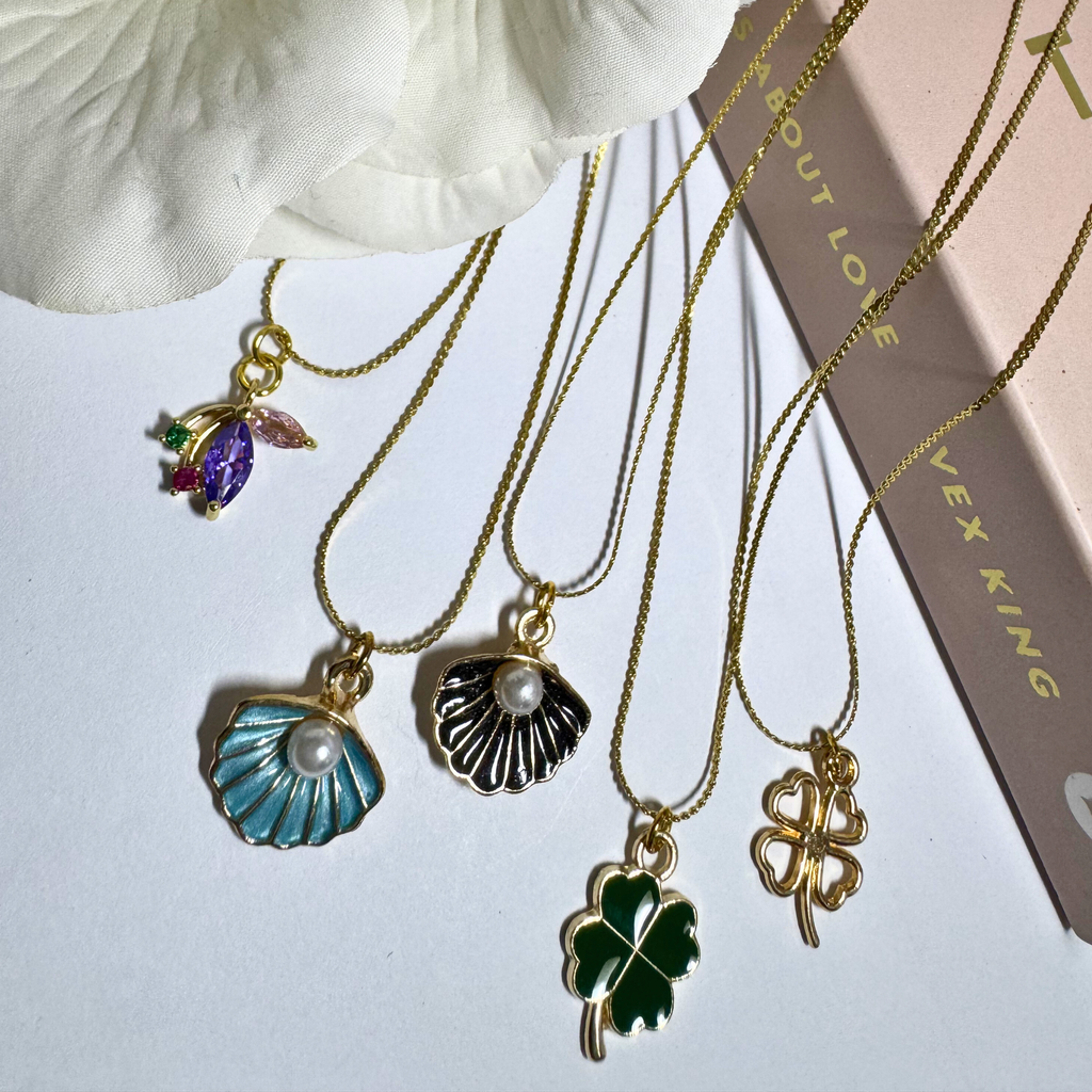 Necklace - Gold-Plated Charms