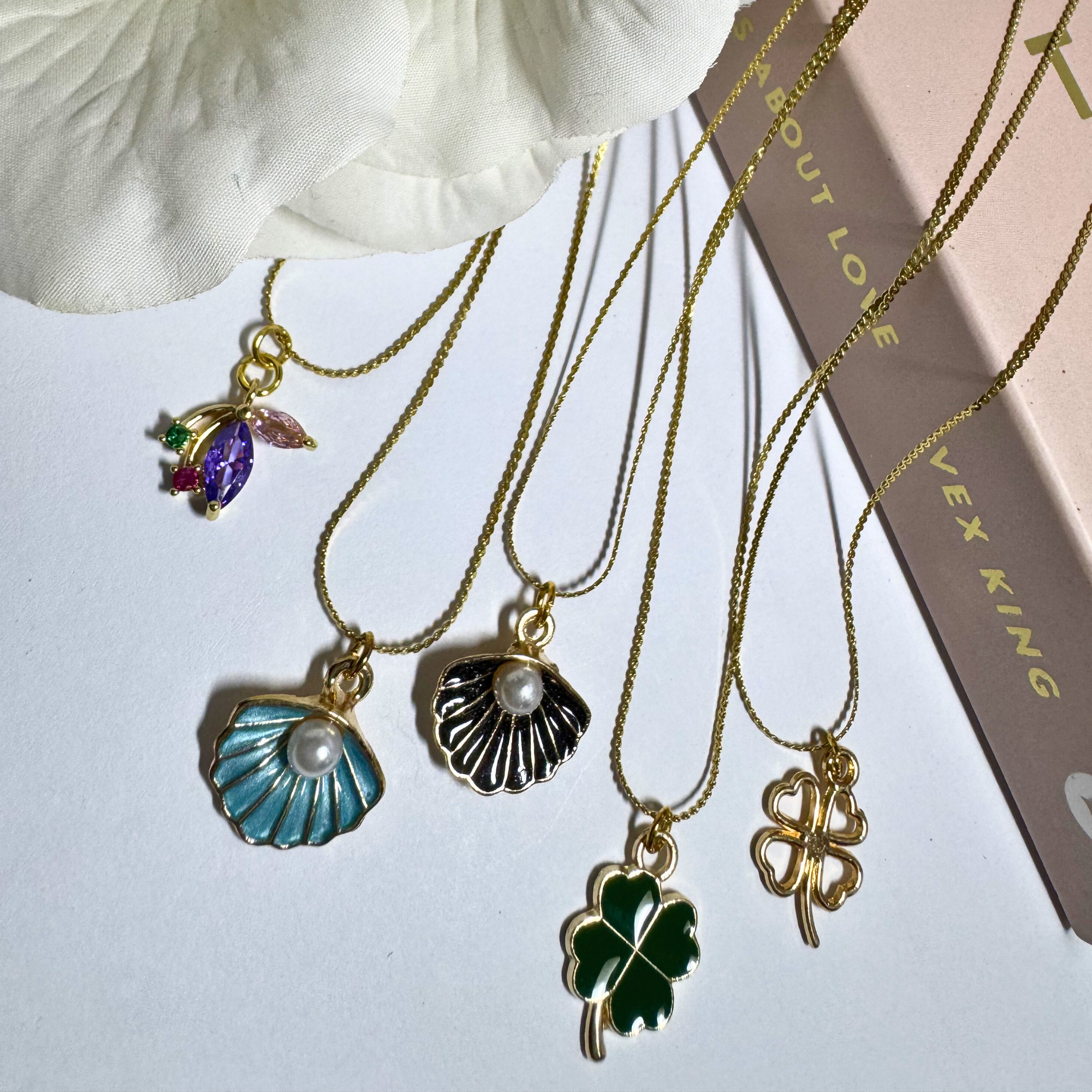 Necklace - Gold-Plated Charms