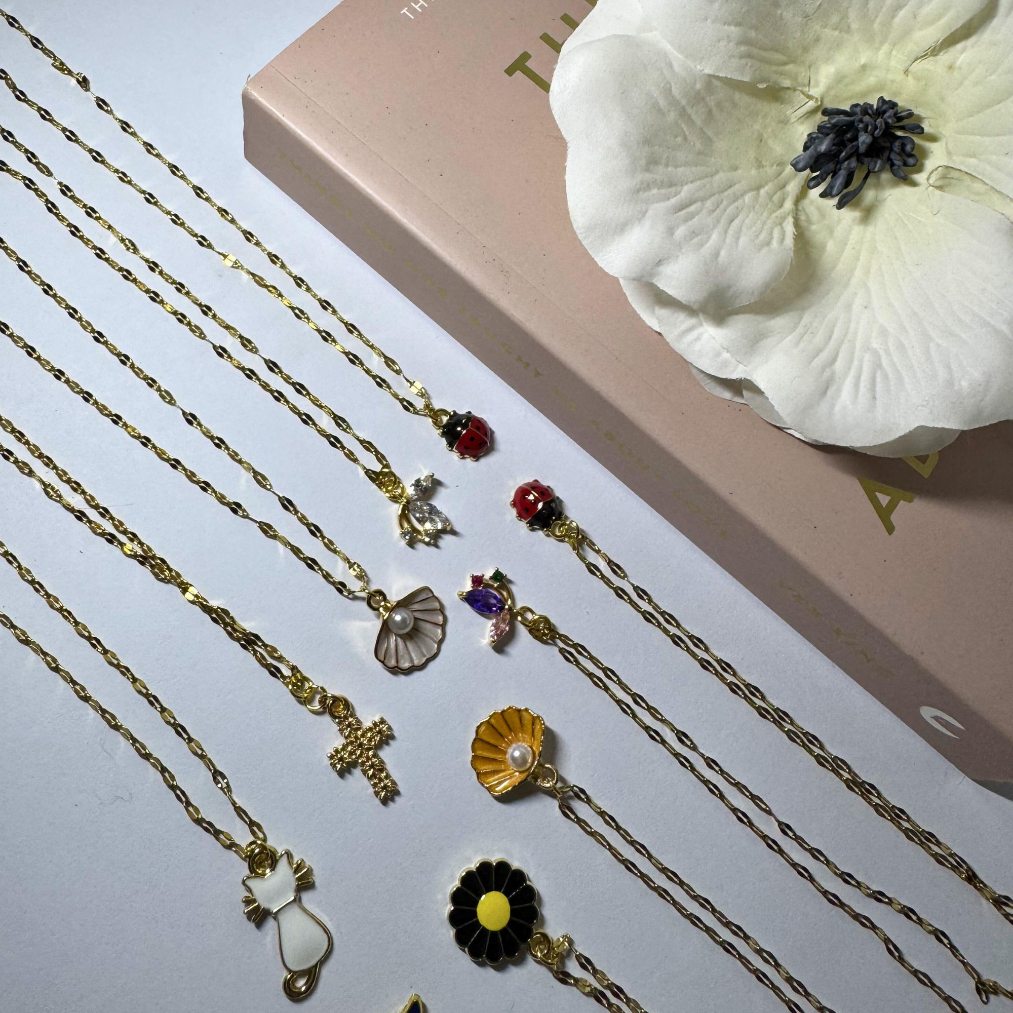 Necklace - Gold-Plated Charms