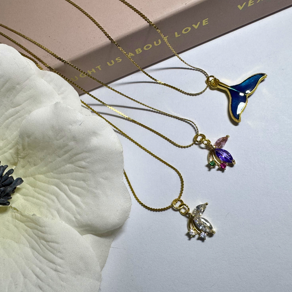 Necklace - Gold-Plated Charms