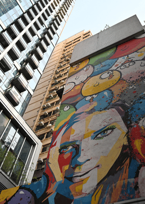 Colorful Murals at Art Lane, HK